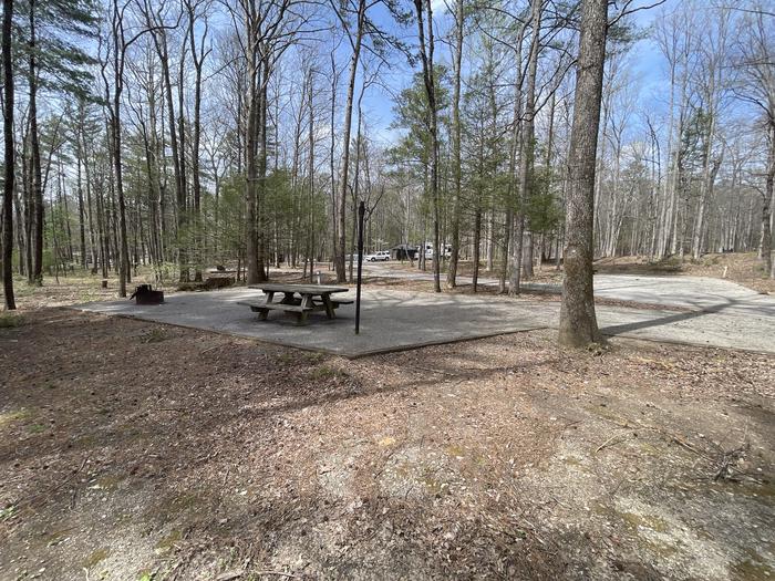 A photo of Site 055 of Loop C at INDIAN BOUNDARY with Picnic Table, Electricity Hookup, Fire Pit, Lantern Pole