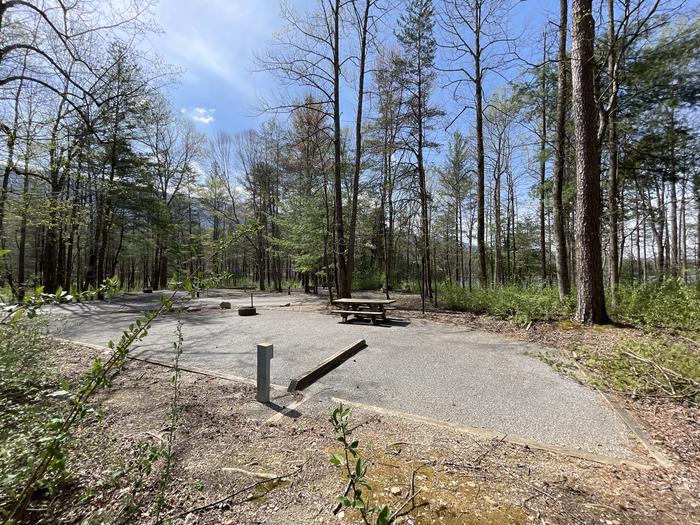 A photo of Site 020 of Loop A at INDIAN BOUNDARY with Picnic Table, Electricity Hookup, Fire Pit