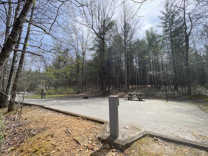 A photo of Site 030 of Loop B at INDIAN BOUNDARY with Picnic Table, Electricity Hookup, Fire Pit, Tent Pad, Lantern Pole