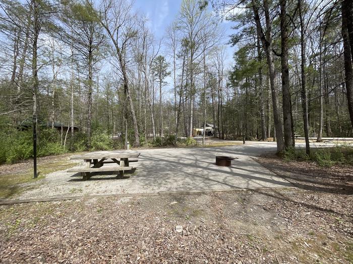A photo of Site 028 of Loop B at INDIAN BOUNDARY with Picnic Table, Electricity Hookup, Fire Pit, Tent Pad, Lantern Pole