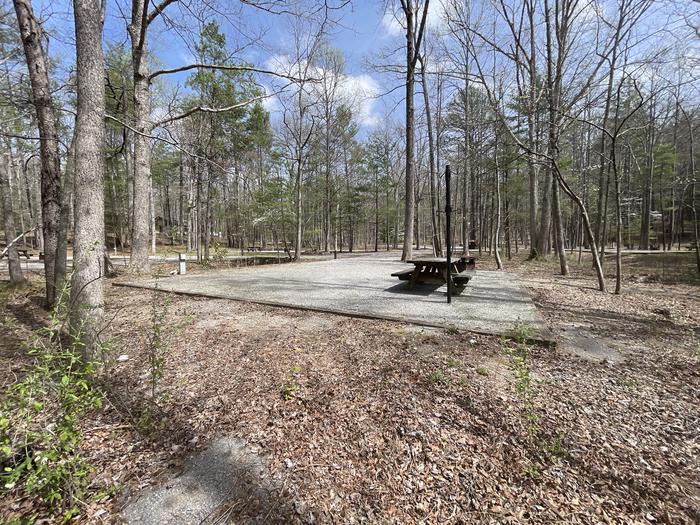 A photo of Site 057 of Loop C at INDIAN BOUNDARY with Picnic Table, Electricity Hookup, Fire Pit, Tent Pad, Lantern Pole