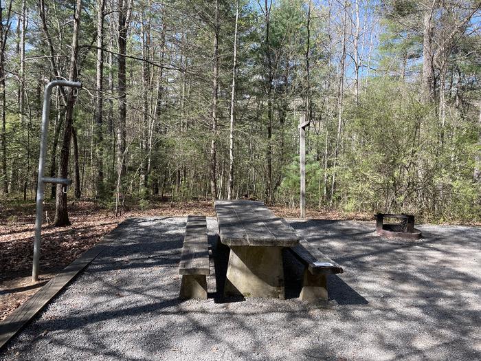 A photo of Site 032 of Loop Bent Creek at LAKE POWHATAN with Picnic Table, Fire Pit