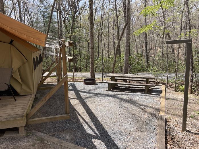 Glamping Tent #80 - picnic table & fire pit 