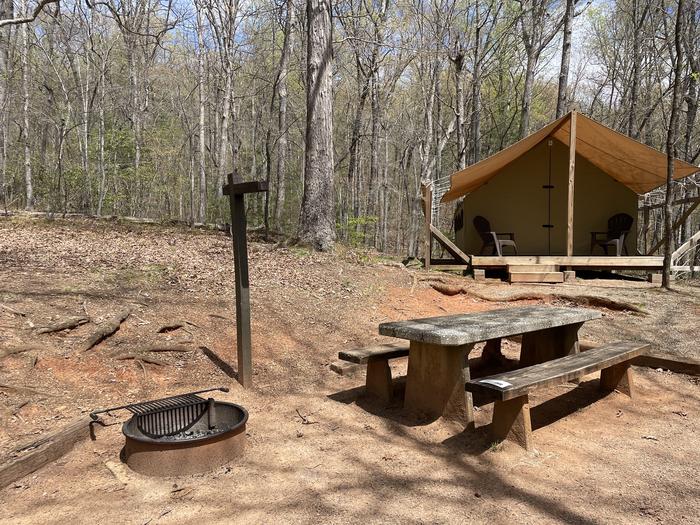 Glamping Tent #74 - fire pit & picnic table 