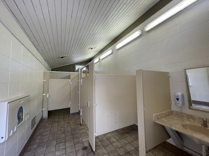 interior of glamping bathhouse (mens)