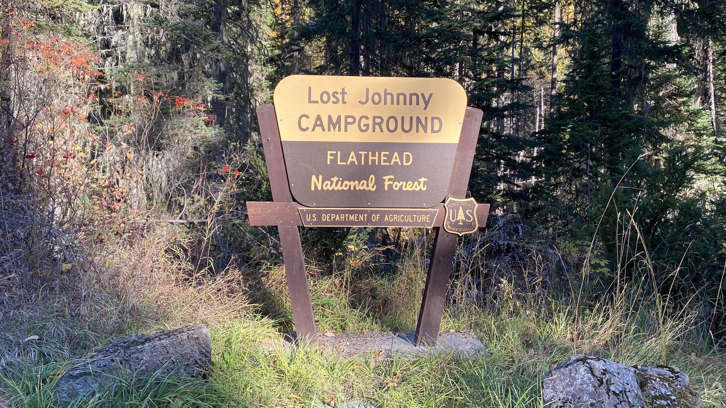 Entrance Sign to Lost Johnny CampEntry Sign