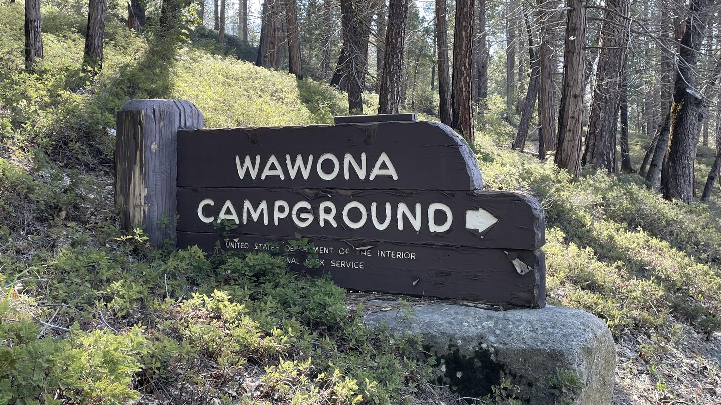 Wawona Campground Sign