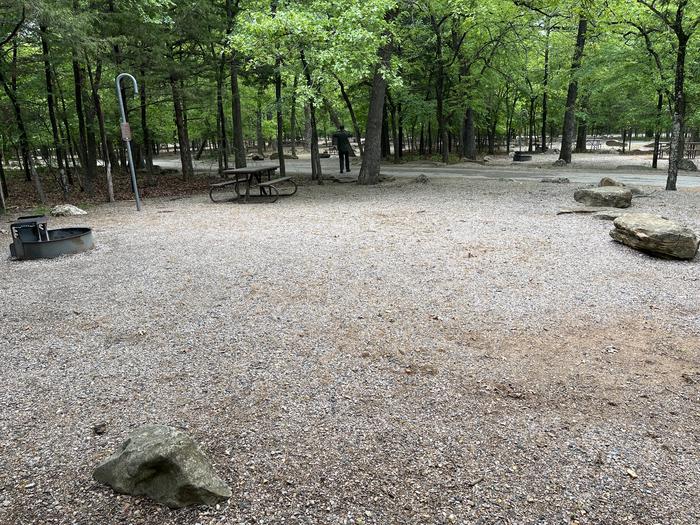 A photo of Site 08 of Loop Cold Springs at Cold Springs Campground (OK) Chickasaw NRA with Picnic Table, Fire Pit, Lantern Pole
