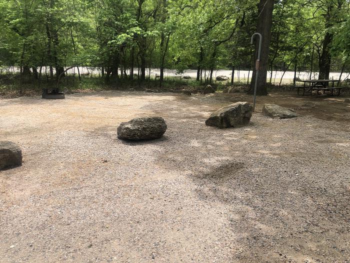 A photo of Site 44 of Loop Cold Springs at Cold Springs Campground (OK) Chickasaw NRA with Picnic Table, Fire Pit, Lantern Pole