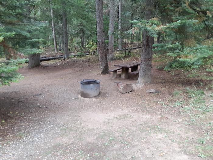 A photo of Site 009 of Loop MOKINS BAY CAMPGROUND at MOKINS BAY CAMPGROUND with Picnic Table, Fire Pit, Shade