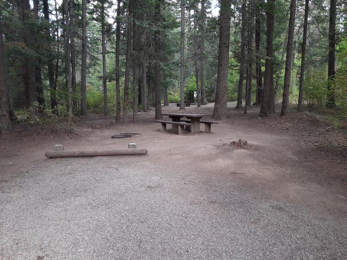 A photo of Site 010 of Loop MOKINS BAY CAMPGROUND at MOKINS BAY CAMPGROUND with Picnic Table, Fire Pit, Shade