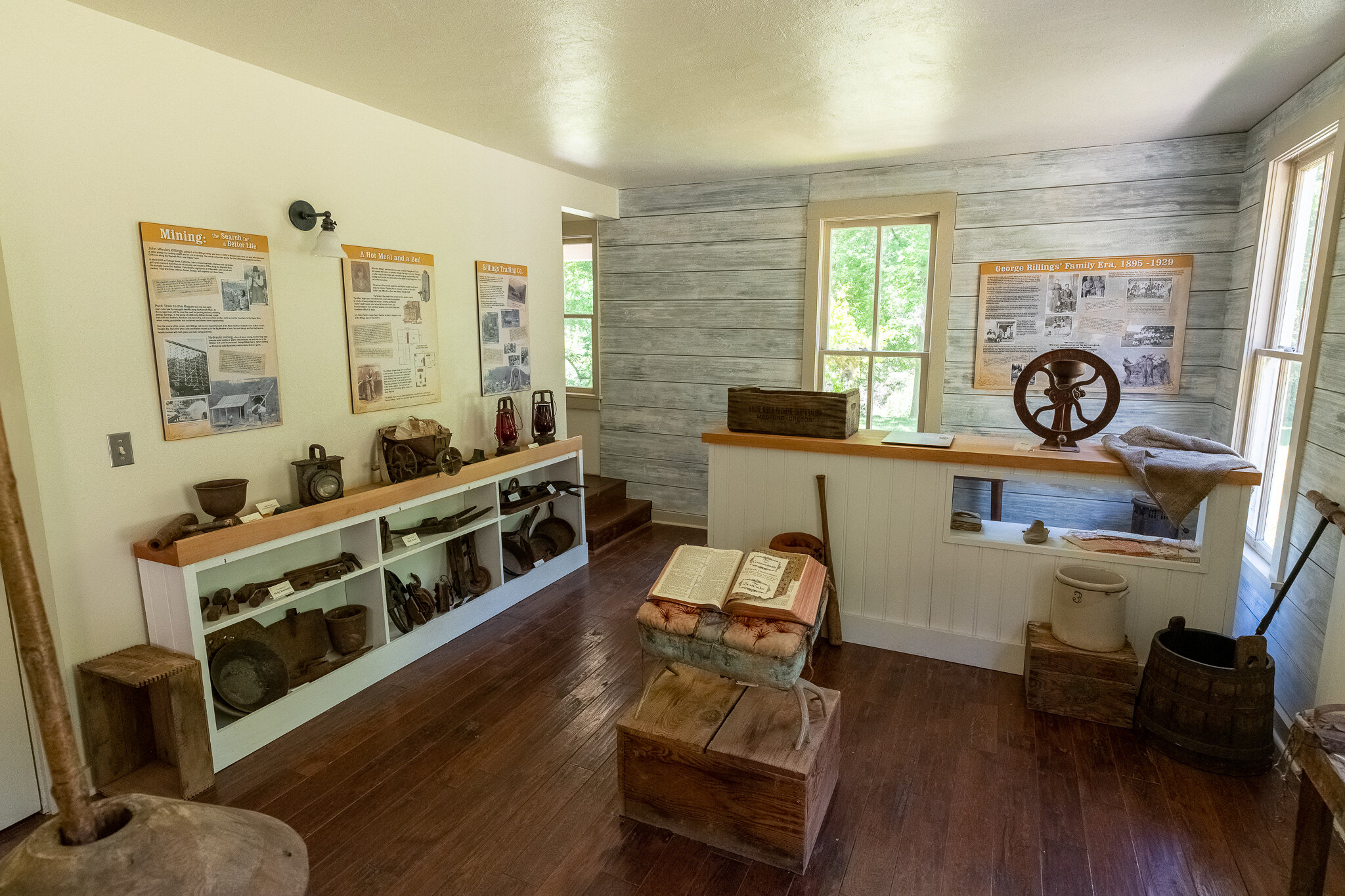 View inside the Rogue River Ranch museum.