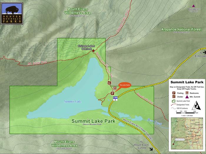 Summit Lake Park area mapSummit Lake Park, Denver Mountain Park