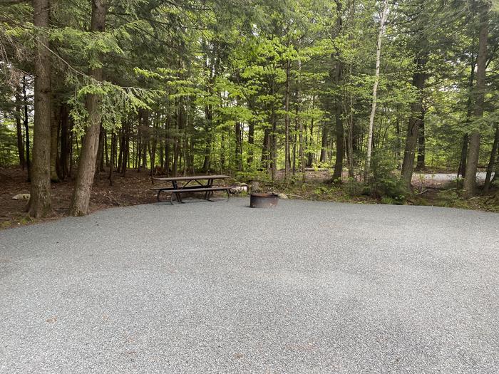 A photo of Site 005 of Loop HAPG at HAPGOOD POND with Picnic Table, Fire Pit, Shade