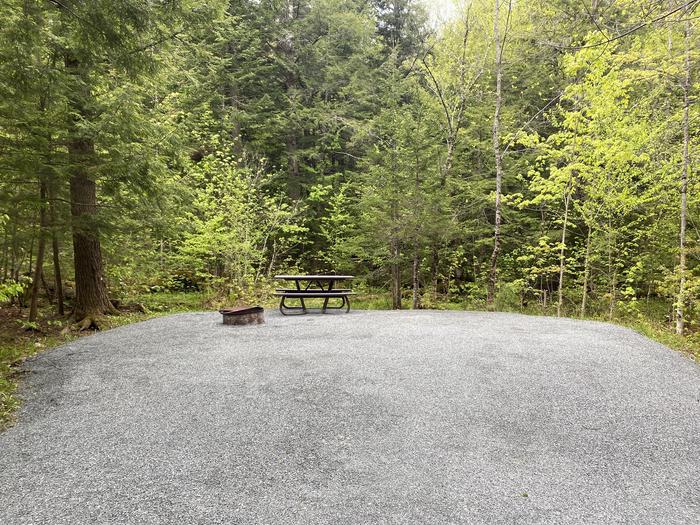 A photo of Site 013 of Loop HAPG at HAPGOOD POND with Picnic Table, Fire Pit, Shade