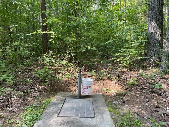 Lake Powhatan site 007 - water hydrant and fire extinguisher bucket nearby 