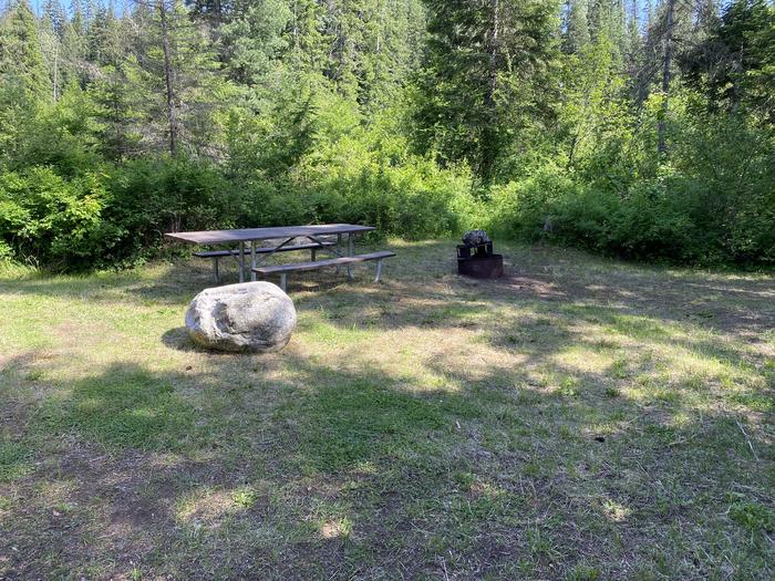 A photo of Site 014 of Loop SOUTH LOOP at BUMBLEBEE CAMPGROUND with Picnic Table, Fire Pit, Shade