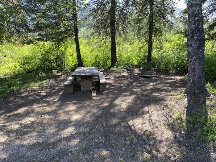 A photo of Site 013 of SOUTH LOOP at BUMBLEBEE CAMPGROUND with Picnic Table, Fire Pit, Shade