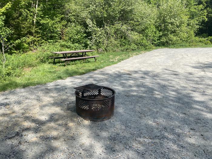 A photo of Site 15 of Loop  at Grout Pond Campground with Picnic Table, Fire Pit