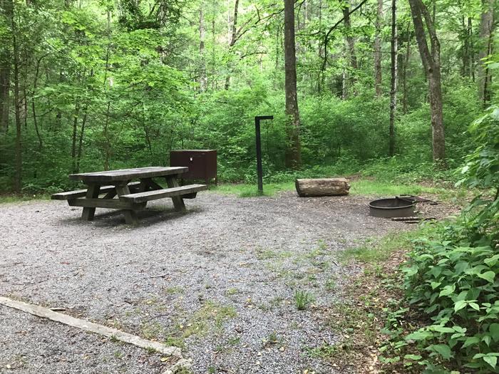 DAVIDSON RIVER Campground, Site134, Roadside Loop. Four sites from bathhouse on the loop. Water spigot nearby. Wooded site. 