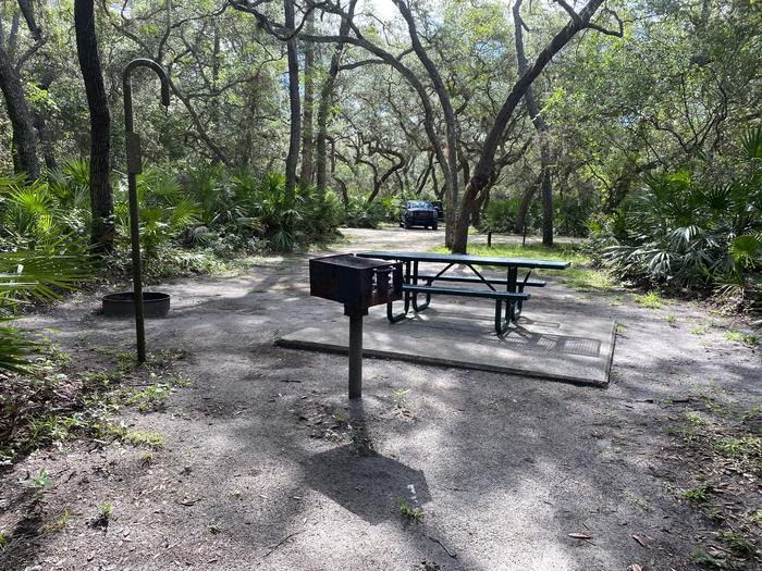 A photo of Site 8 of Loop Fore Lake at Fore Lake Campground with Picnic Table, Fire Pit, Food Storage, Lantern Pole