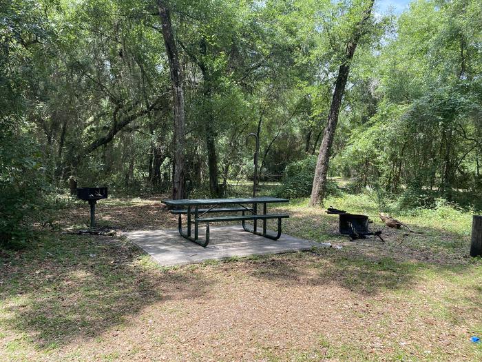 A photo of Site 13 of Loop Lake Eaton at Lake Eaton Campground with Picnic Table, Fire Pit, Shade, Lantern Pole
