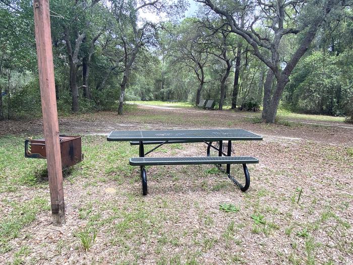 A photo of Site 2 of Loop Big Bass Campground at Big Bass Campground (FL) with Picnic Table, Fire Pit, Shade, Lantern Pole