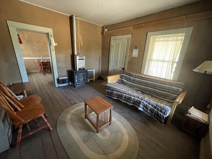 Living RoomLiving room of Kentucky Camp, including futon.