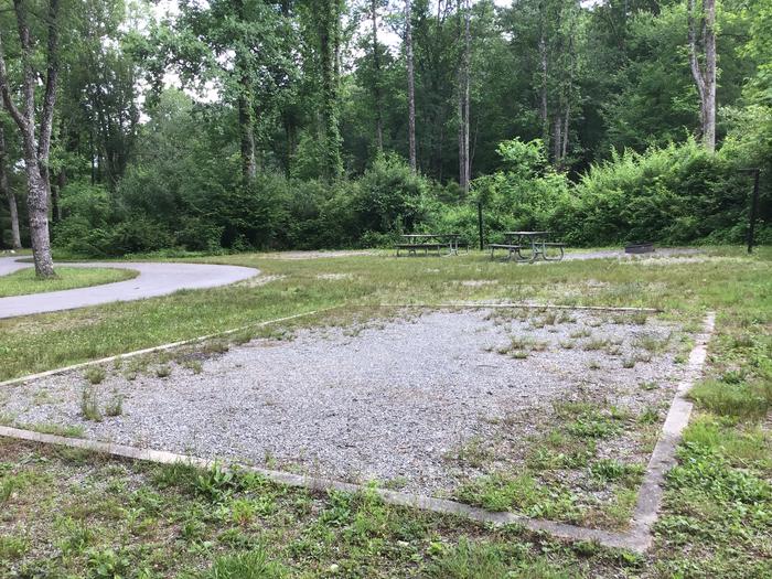 Davidson River Campground, Site 69, Dogwood Loop. Double - pull thru site. Water spigot across the road. Next to bathhouse. 