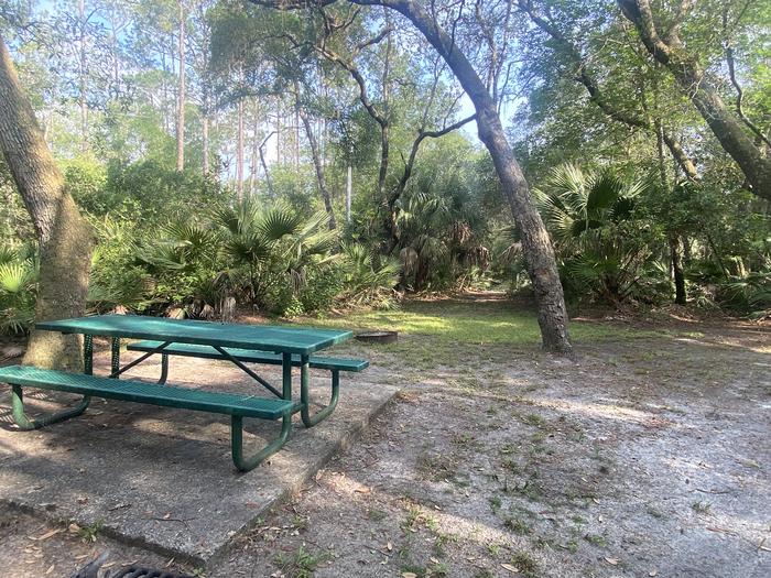 A photo of Site 20 of Loop Fore Lake at Fore Lake Campground with Picnic Table, Electricity Hookup, Fire Pit, Shade, Food Storage, Lantern Pole