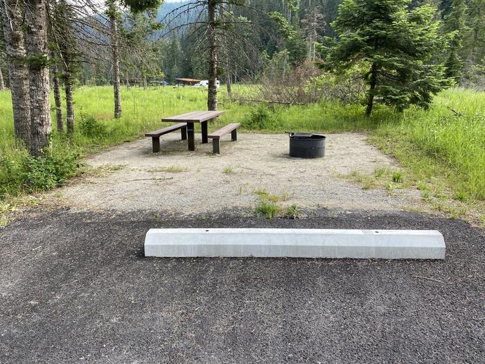 A photo of Site C051 of Loop C at KIT PRICE with Picnic Table, Fire Pit, Shade