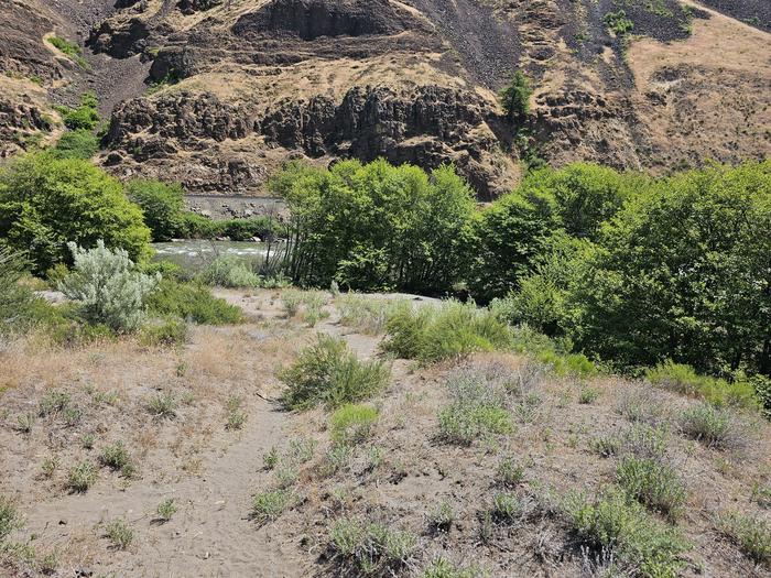 Trail leading to the Deschutes River at Oakbrook Day Use Area