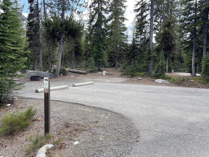 A photo of Site 15 of Loop Anthony Lake at Anthony Lake with Picnic Table, Fire Pit, Shade, Tent Pad