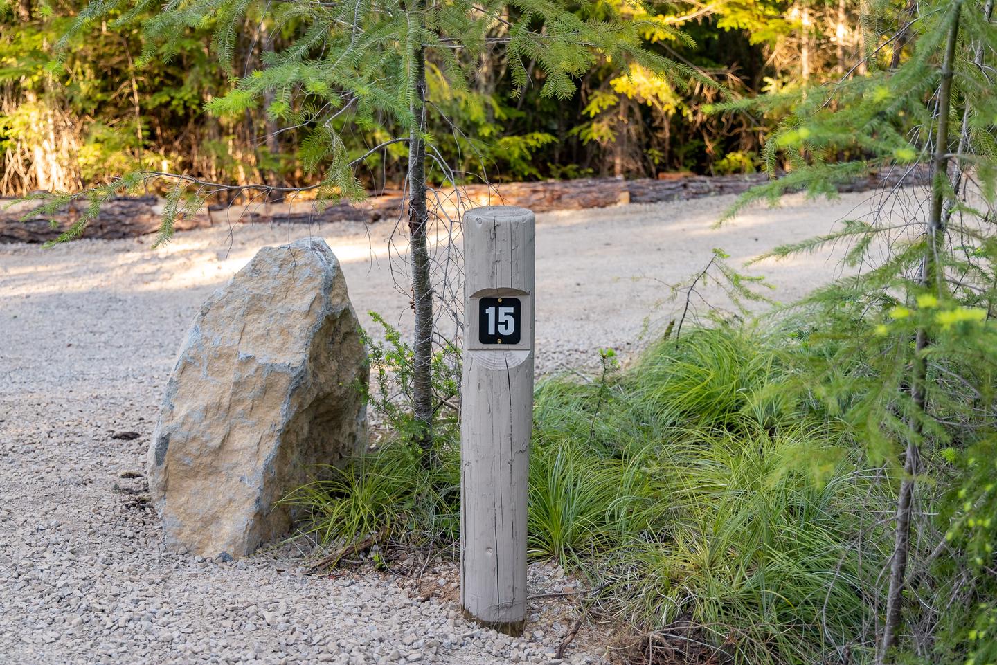 Site 15 at Stone Creek Campground.