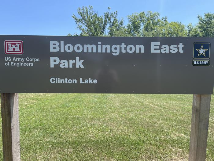 Bloomington East  ParkBloomington East Park entrance sign