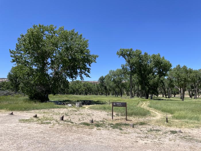 A photo showing the entire campground area of Deerlodge Park Campground with Cottonwood TreesA photo of facility Deerlodge Park Campground with No Amenities Shown