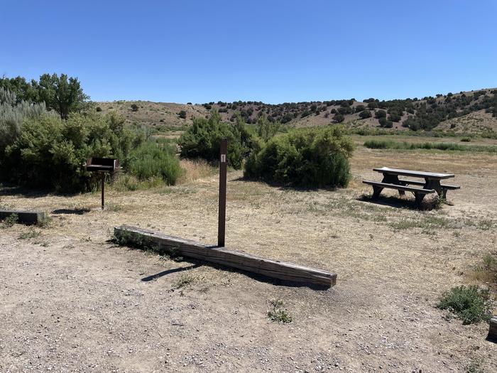 A photo of Site 1 of Loop  at Gates of Lodore Campground with Picnic Table