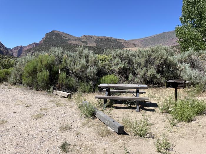 A photo of Site 17 of Loop  at Gates of Lodore Campground with Picnic Table