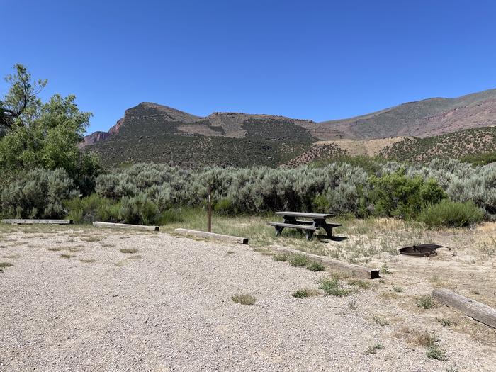 A photo of Site 16 of Loop  at Gates of Lodore Campground with Picnic Table, Fire Pit