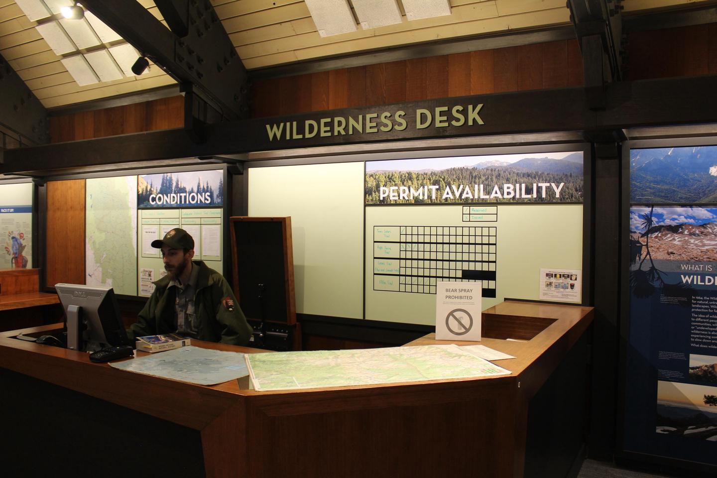 Lodgepole Visitor CenterVisitors needing to pick up their reserved wilderness permit or obtain a walk-up permit can do so at Lodgepole Visitor Center.