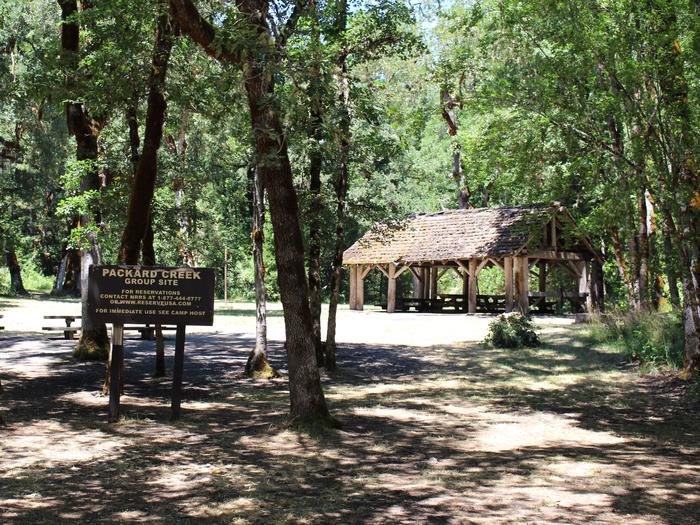 Packard Creek group site is a convenient and charming location to host an event where an outdoor experience is desirable. Located off the 21 road just outside of Oakridge this site is easily accessible and great for family fun.Packard Creek group camp site