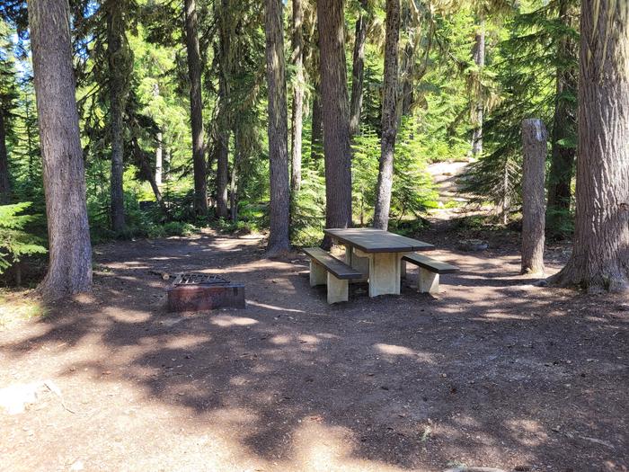 Site 077 amenitiesSite 077 Picnic table and fire ring