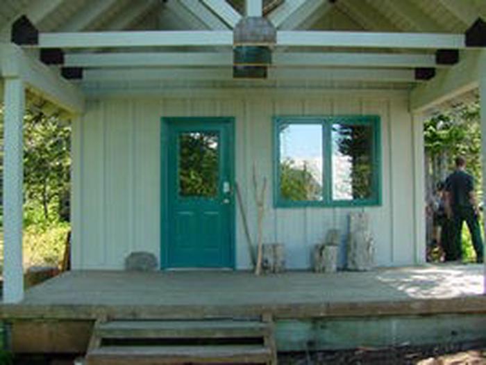 The front entrance of Holgate CabinHolgate Cabin