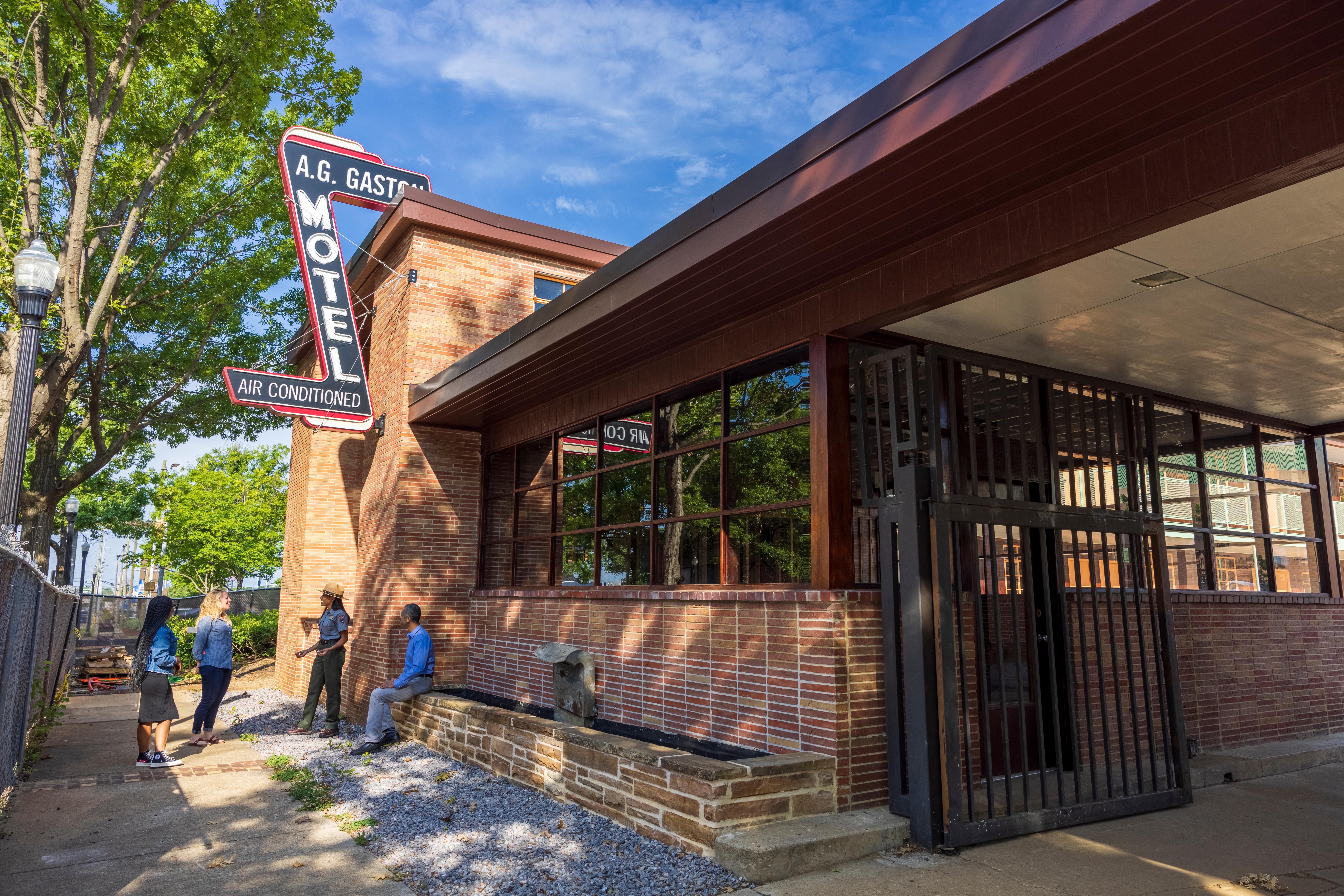 Exterior of AG Gaston Motel During Renovations