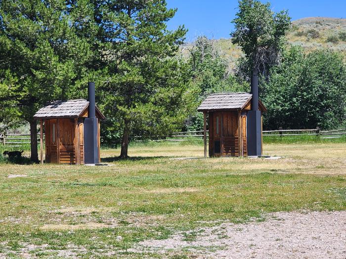 Vault toilets at Third Creek campground