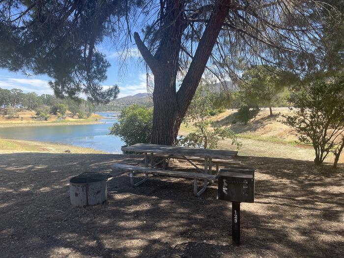 A photo of Site 129 of Loop Putah at Putah Canyon Campground- Napa, CA (BOR) with Picnic Table