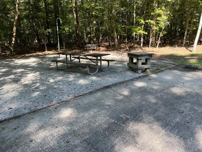 A photo of Site 05 of Loop UTRA at BLUFF CREEK with Picnic Table, Electricity Hookup, Fire Pit, Shade, Lantern Pole, Water Hookup