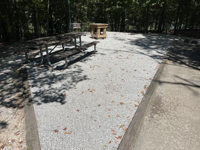 A photo of Site 27 of Loop RFOR at BLUFF CREEK with Picnic Table, Electricity Hookup, Fire Pit, Lantern Pole, Water Hookup