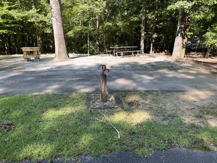 A photo of Site 08 of Loop UTRA at BLUFF CREEK with Picnic Table, Electricity Hookup, Fire Pit, Shade, Lantern Pole, Water Hookup