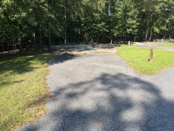 A photo of Site 88 of Loop CLOO at BLUFF CREEK with Picnic Table, Electricity Hookup, Sewer Hookup, Fire Pit, Shade, Tent Pad, Lantern Pole, Water Hookup